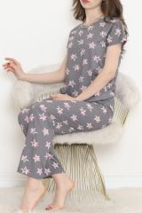 Desenli Pijama Takımı Gripudra - 130.1287.
