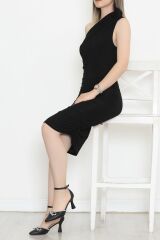 Gül Detaylı Elbise Siyah - 3860.1595.
