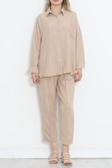 Keten Kimono Takım Bej - 16451.1059.