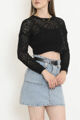 Acurlu Crop Kazak Siyah - 4155.1247.