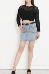 Acurlu Crop Kazak Siyah - 4155.1247.