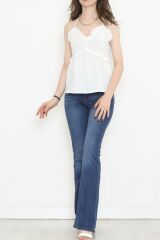 İp Askılı Bluz Ekru - 18445.631.