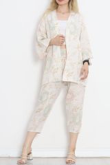 Kimono Takım Bejdesenli - 152342.701.