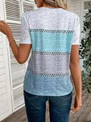 Kadın Kısa Kollu V Yaka Süprem T-shirt