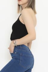 İki Damla Dekolteli Bluz Siyah - 80213.1059.