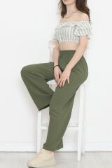 Çizgili Crop Bluz Hakibeyaz - 18426.631.