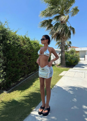 Kadın Lame Kumaş üçlü Bikini Takım