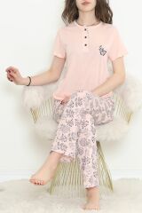 Düğmeli Pijama Takımı Somonlaci - 704.1287.