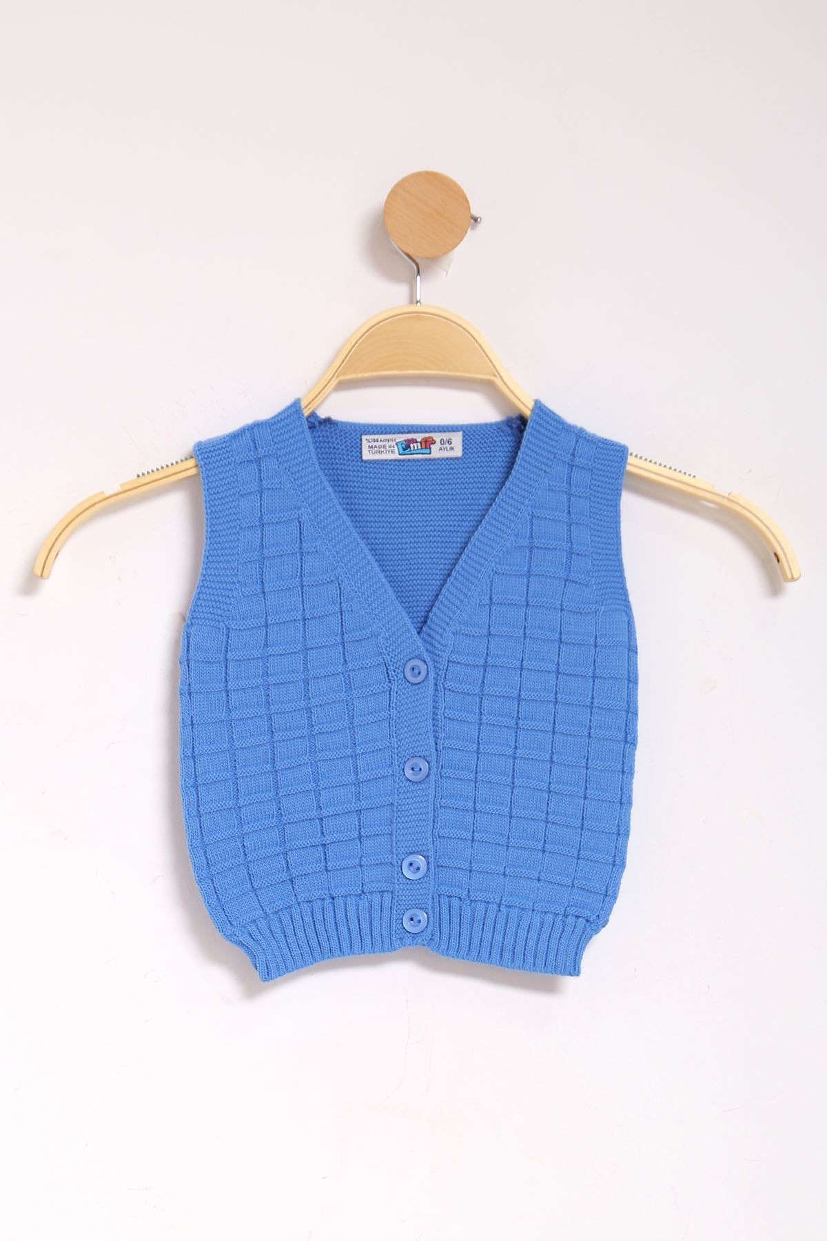 0-6 Aylık Erkek Bebe Süveter Mavi - 18576.1766.