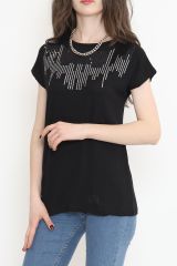 Pul Detaylı Bluz Siyah - 17145.599.