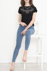 Pul Detaylı Bluz Siyah - 17145.599.