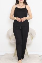 İp Askılı Battal Pijama Takımı Koyusiyah - 174.1287.
