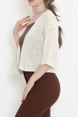 Acurlu Hırka Ekru - 4069.1247.