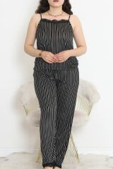 İp Askılı Battal Pijama Takımı Beyazçizgili - 174.1287.