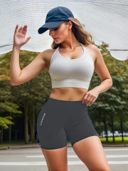 Kadın Yüksek Bel Gymwear Baskı şort Dalgıç Tayt