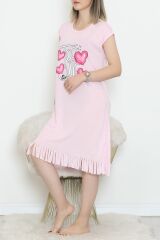 Desenli Gecelik Elbise Tozpembe - 240.1287.