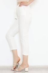 Beli Lastikli Pantolon Ekru - 20819.683.