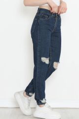 Lazer Kesim Boyfriend Kot Pantolon Koyumavi - 16667.925.