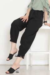 Paça Düğme Detaylı Pantolon Siyah - 20783.683.
