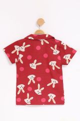 4-13 Yaş Çocuk Pijama Takımı Koyukırmızı - 403.1287.