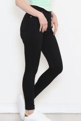Dar Paça Kot Pantolon Siyah - 10801.1431.