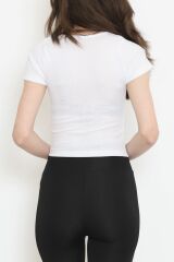 Kare Yaka Kısa Kol Body Beyaz - 18180.1723.
