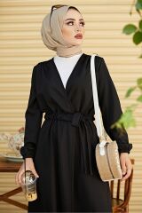 Beli Kemerli Kimono Siyah - 10013.1778.
