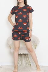 Şortlu Pijama Takımı Koyuantrasit - 390.1287.