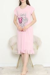 Desenli Elbise Pembe2 - 240.1287.