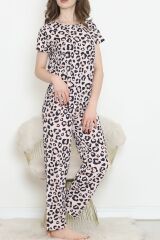 Desenli Pijama Takımı Açıkpembe - 130.1287.