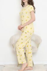 Desenli Pijama Takımı Açıksarı - 130.1287.