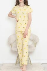 Desenli Pijama Takımı Açıksarı - 130.1287.