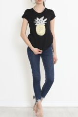 Ananas Pullu Bluz Siyah - 17125.599.