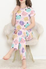Desenli Pijama Takımı Lilapembe - 130.1287.