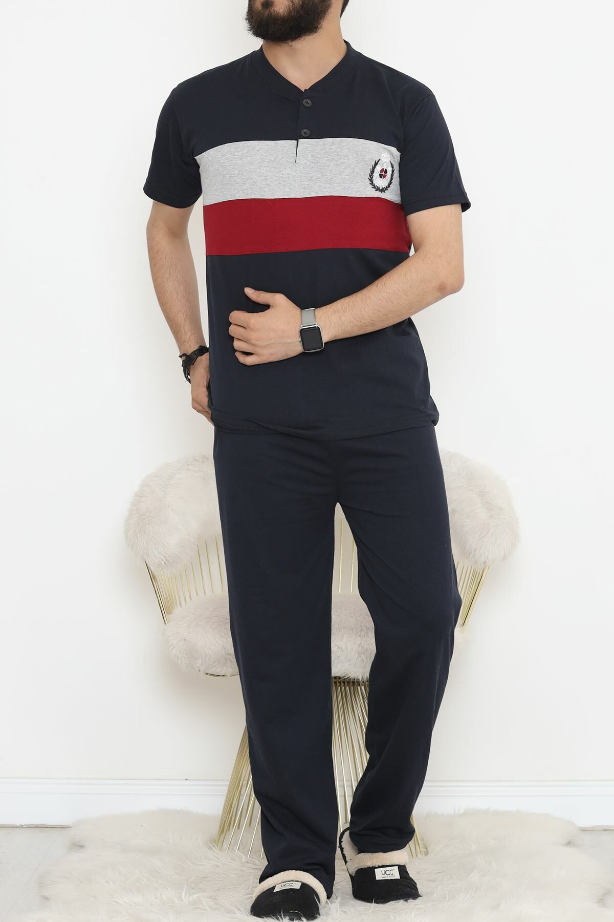 Erkek Pijama Takımı Lacivert - 845.1838.