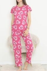 Desenli Pijama Takımı Fuşya - 130.1287.