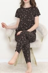Desenli Pijama Takımı Lilasiyah - 130.1287.
