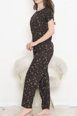 Desenli Pijama Takımı Lilasiyah - 130.1287.