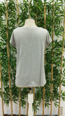 Kadın Kısa Kollu Kalp Baskılı Viskon T-shirt