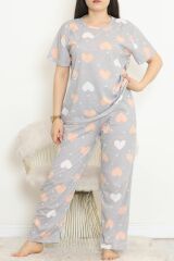 Büyük Beden Rotasyon Pijama Takımı Grisomon - 400.1287.