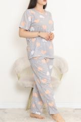 Büyük Beden Rotasyon Pijama Takımı Grisomon - 400.1287.