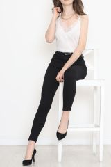 Dantelli Saten Bluz Beyaz - 689.1247.