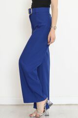 Kemerli Palazzo Pantolon Saks - 24194.683.
