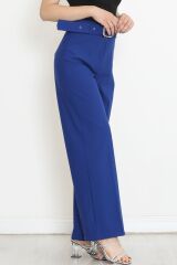 Kemerli Palazzo Pantolon Saks - 24194.683.