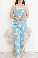 İp Askılı Battal Pijama Takımı Turkuaz - 174.1287.