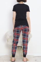 Paça Lastikli Pijama Takımı Siyahhardal - 18737.1567.